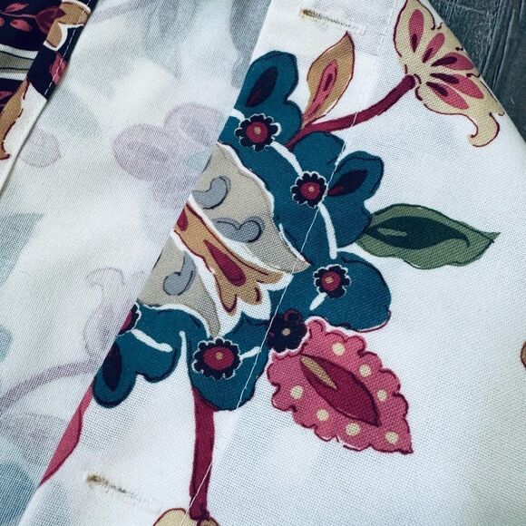 Pink Floral Paisley Print Fabric Target Shower Curtain - Picture 3 of 7